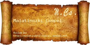 Malatinszki Csepel névjegykártya